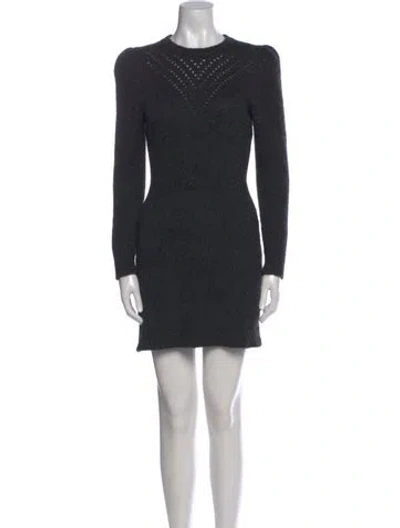 Pre-owned St. Roche Baby Alpaca Mini Dress In Gray