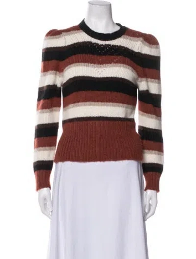 Pre-owned St. Roche Baby Alpaca Striped Sweater In Multi
