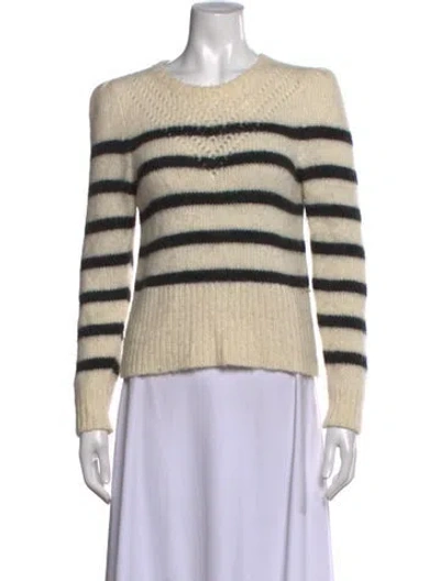 Pre-owned St. Roche Baby Alpaca Striped Sweater In Neutrals