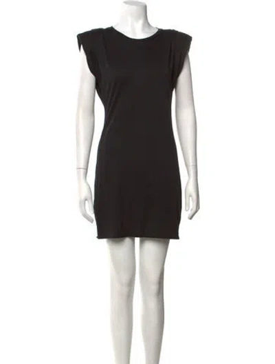Pre-owned St. Roche Crew Neck Mini Dress In Black