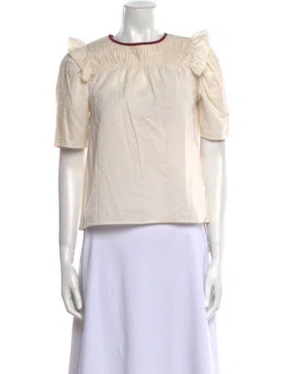 Pre-owned St. Roche Crew Neck Short Sleeve Top In Neutral