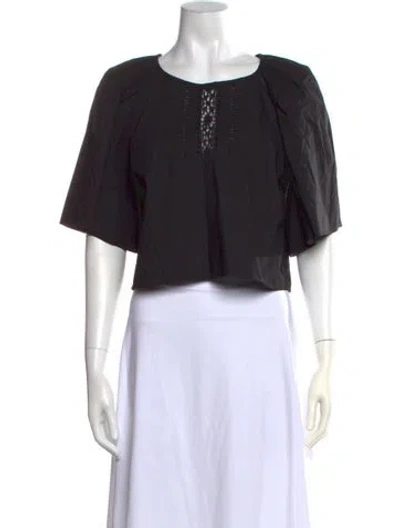 Pre-owned St. Roche Crew Neck Short Sleeve Top W/ Tags In Black