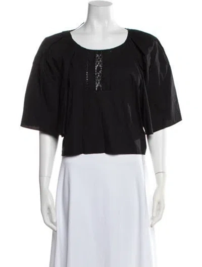 Pre-owned St. Roche Crew Neck Short Sleeve Top W/ Tags In Black