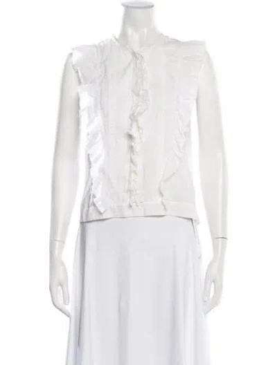 Pre-owned St. Roche Crew Neck Sleeveless Top In White
