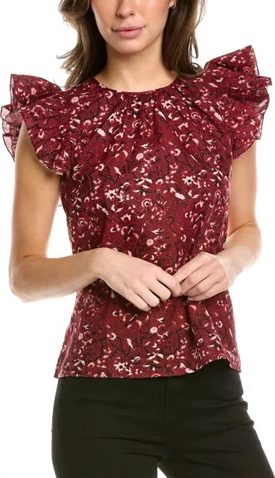 St. Roche Finch Top In Berry/pinkish In Multi