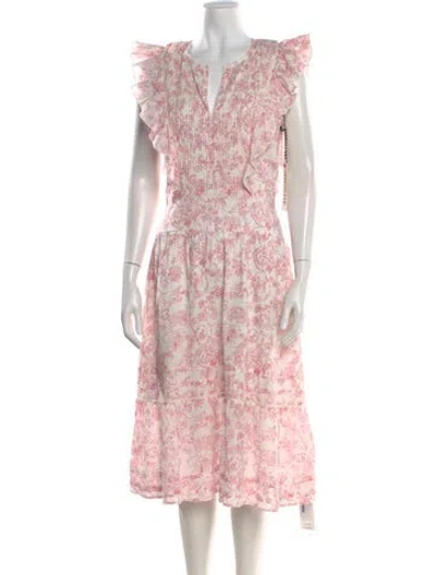 Pre-owned St. Roche Floral Print Midi Length Dress In Multi