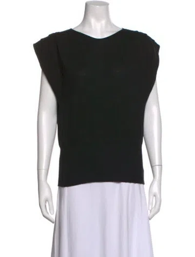 Pre-owned St. Roche Merino Wool Crew Neck Sweater In Black
