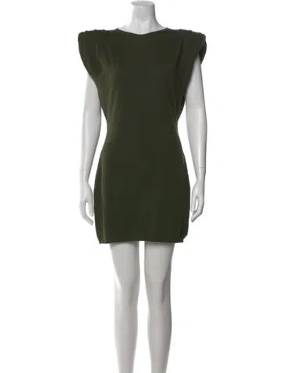 Pre-owned St. Roche Merino Wool Mini Dress In Green