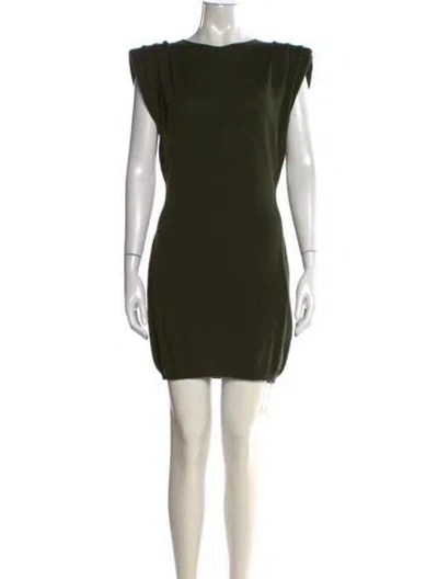 Pre-owned St. Roche Merino Wool Mini Dress In Green