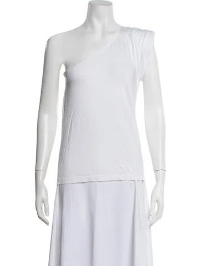 Pre-owned St. Roche One-shoulder Sleeveless Top In White