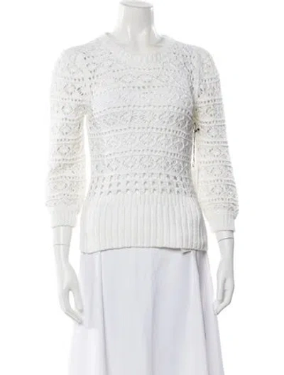 Pre-owned St. Roche Patterned Crew Neck Sweater In Neutral