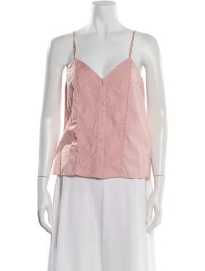 Pre-owned St. Roche Patterned V-neck Top W/ Tags In Pink