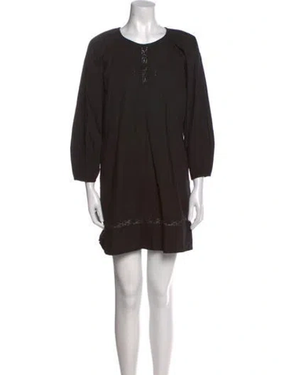 Pre-owned St. Roche Scoop Neck Mini Dress In Black