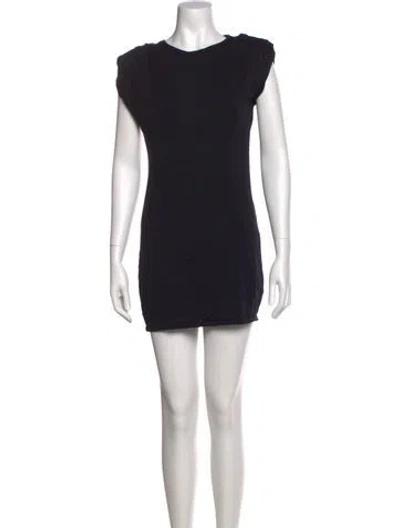 Pre-owned St. Roche Scoop Neck Mini Dress In Black