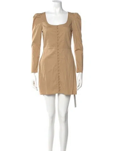 Pre-owned St. Roche Scoop Neck Mini Dress In Neutral