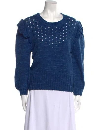 Pre-owned St. Roche Scoop Neck Sweater In Blue