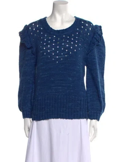 Pre-owned St. Roche Scoop Neck Sweater In Blue