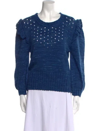 Pre-owned St. Roche Scoop Neck Sweater In Blue