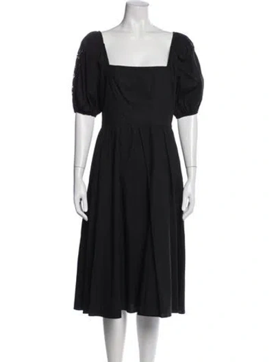 Pre-owned St. Roche Square Neckline Knee-length Dress In Blue