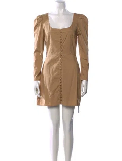 Pre-owned St. Roche Square Neckline Mini Dress In Neutral