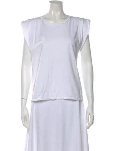 Pre-owned St. Roche Supima Cotton Crew Neck Top In White