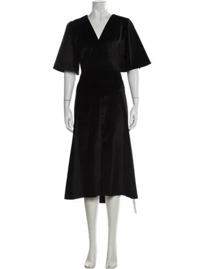 Pre-owned St. Roche Velvet Midi Length Dress In Black