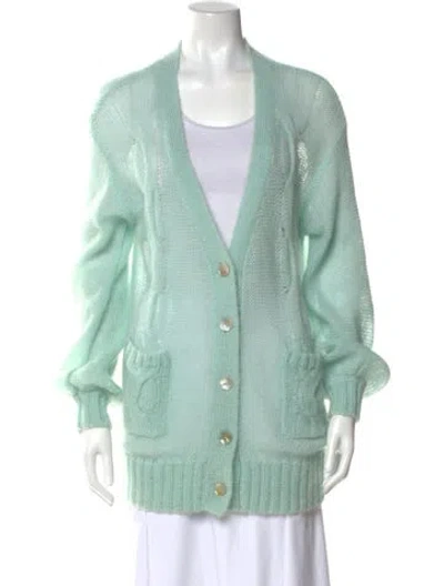 Pre-owned St. Roche V-neck Sweater In Green
