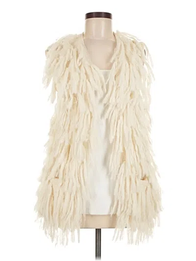 Pre-owned St. Roche Wool Cardigan Sweater In White