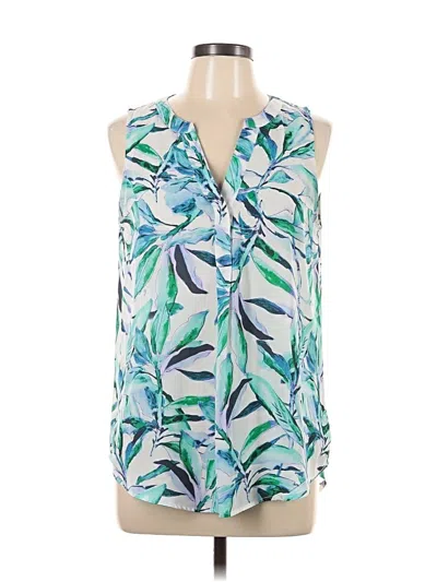 Pre-owned St. Tropez West Sleeveless Blouse In Blue