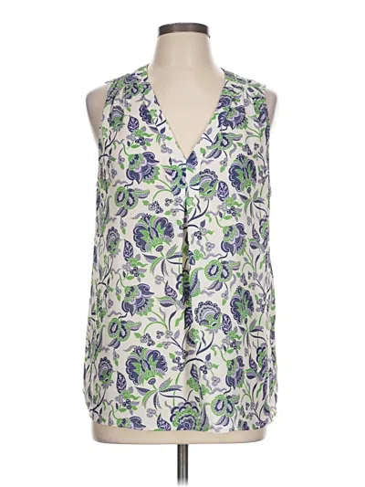 Pre-owned St. Tropez West Sleeveless Blouse In Green