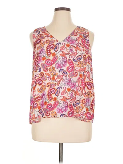 Pre-owned St. Tropez West Sleeveless Blouse In Pink