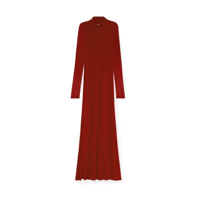 St Agni Jersey Maxi Dress In Rouge