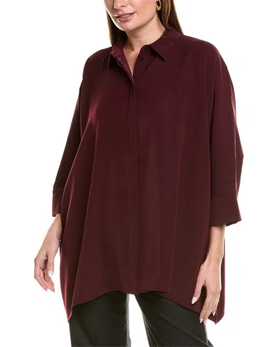 St John St. John Draped  Blouse In Red