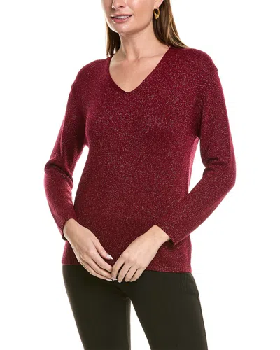 St John St. John Lurex  Sweater In Red