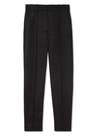 St John Metallic Twill Pant In Black