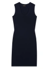 St John Santiago Knit Scoop Neck Dress In Midnight