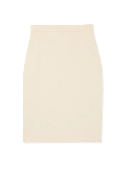 St John Santiago Jumper Knit Skirt In Ecru