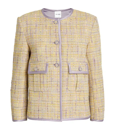 St John Tweed Blazer In Multi