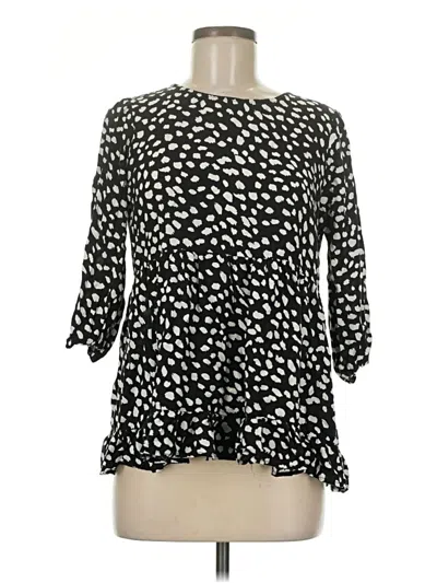 Pre-owned Staccato 3/4 Sleeve Blouse In Black