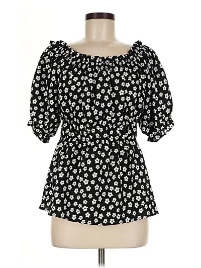 Pre-owned Staccato 3/4 Sleeve Blouse In Black