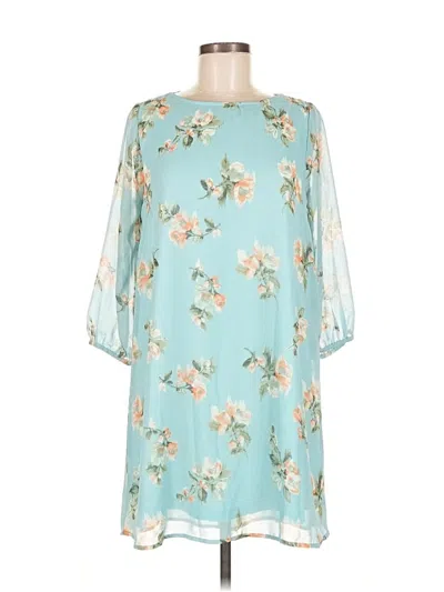 Pre-owned Staccato 3/4 Sleeve Blouse In Blue