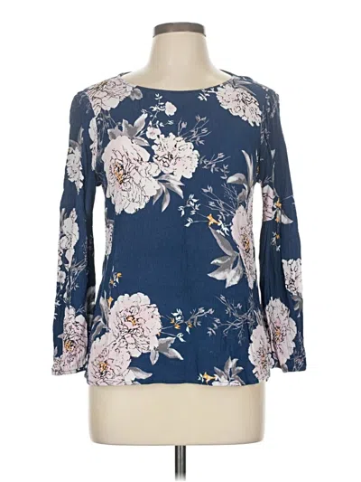 Pre-owned Staccato 3/4 Sleeve Blouse In Blue