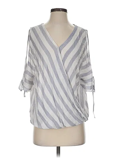 Pre-owned Staccato 3/4 Sleeve Blouse In Gray