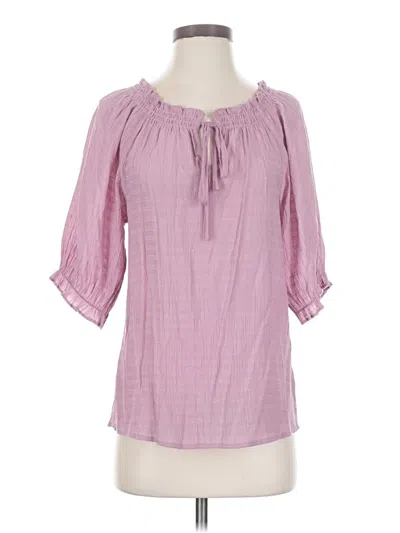 Pre-owned Staccato 3/4 Sleeve Blouse In Pink