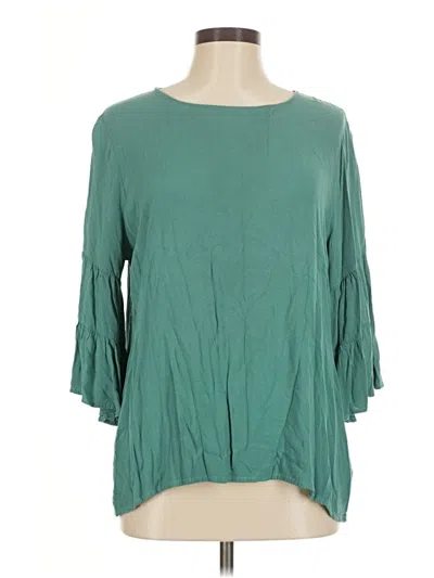 Pre-owned Staccato 3/4 Sleeve Blouse In Teal