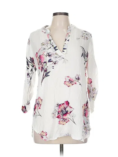 Pre-owned Staccato 3/4 Sleeve Blouse In White