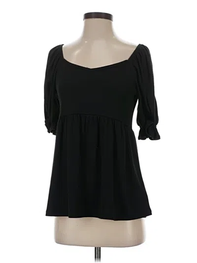 Pre-owned Staccato 3/4 Sleeve Top Black Sweetheart Neckline Tops
