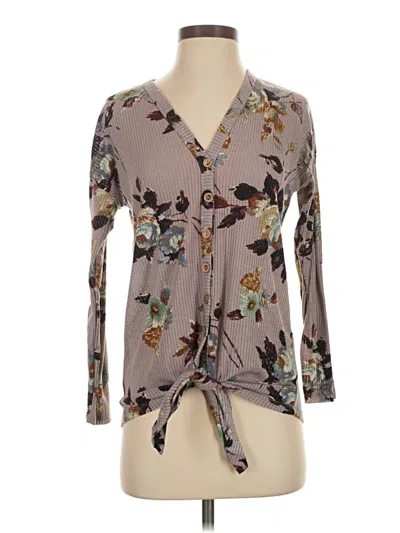 Pre-owned Staccato 3/4 Sleeve T-shirt In Brown