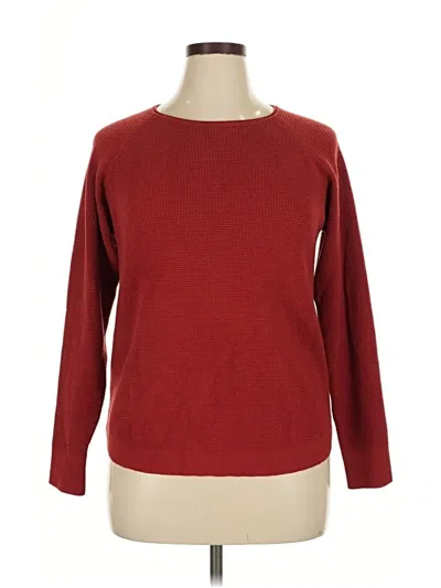 Pre-owned Staccato 3/4 Sleeve T-shirt In Burgundy