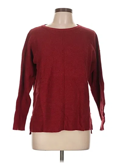 Pre-owned Staccato 3/4 Sleeve T-shirt In Burgundy